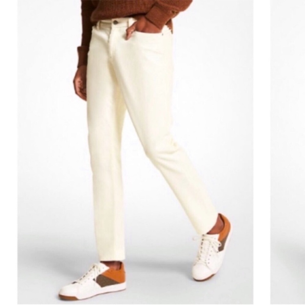 Michael Kors Off White Slim Fit Denim Jeans